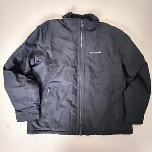 Columbia Hidden Glen Jacket Mens XXL Black Insulated Full Zip Pockets Coat